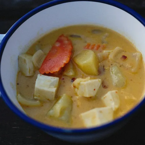Curry de tofu et crème coco