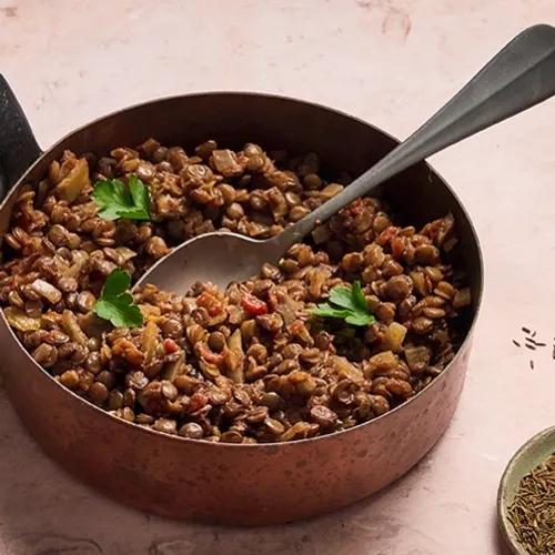Mijoté de lentilles aux tomates et au cumin