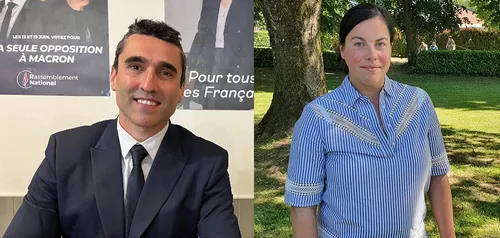 Michaël Taverne (RN) et Anne-Laure Cattelot (Majorité...