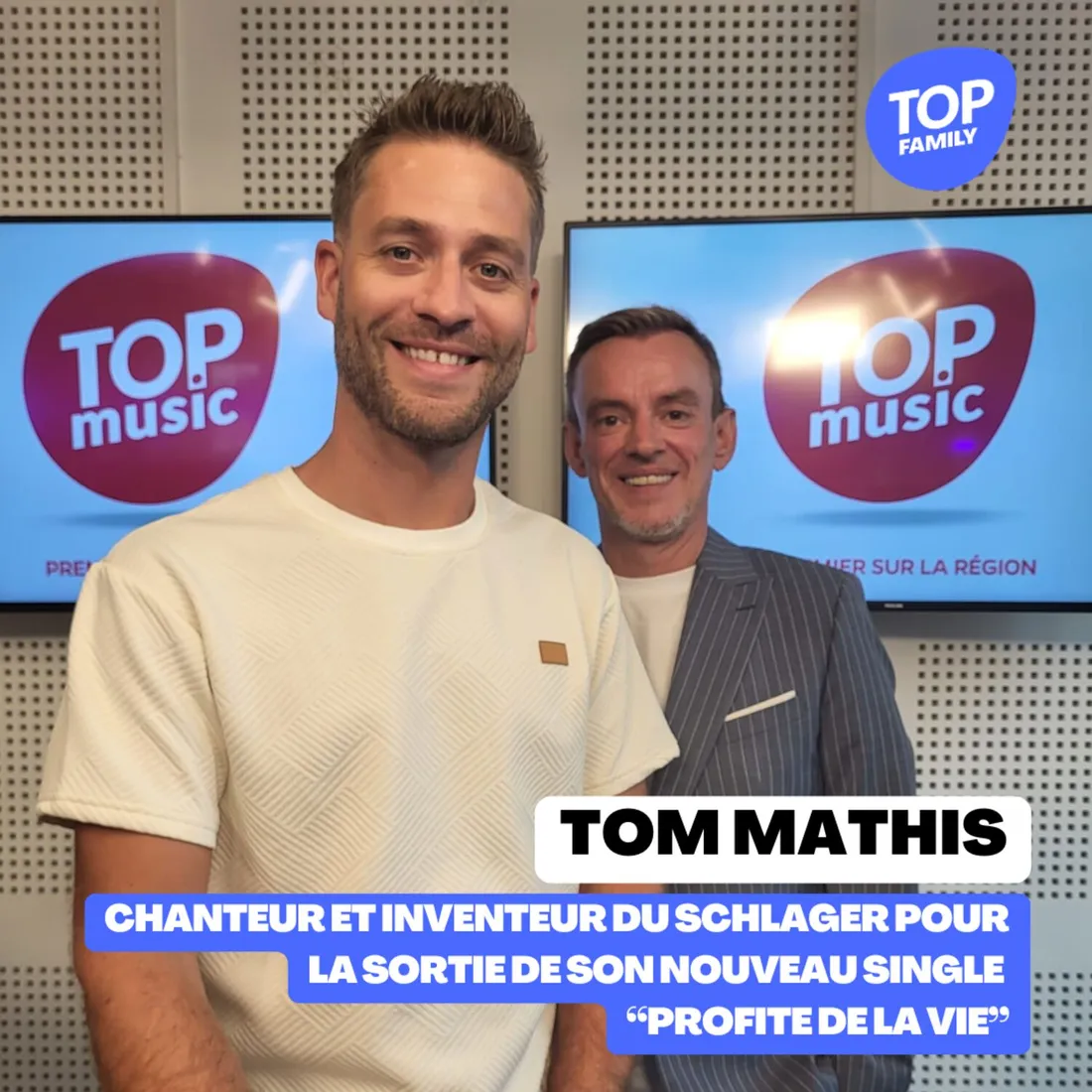 Tom Mathis pour la sortie de son nouveau single « Profite de la vie...