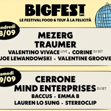 LE FESTIVAL FOOD ET MUSIC BIG FEST CE WEEK-END À PARIS AVEC UN...