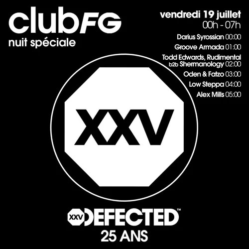 CLUB FG SPÉCIAL 25 ANS DE DEFECTED : DARIUS SYROSSIAN
