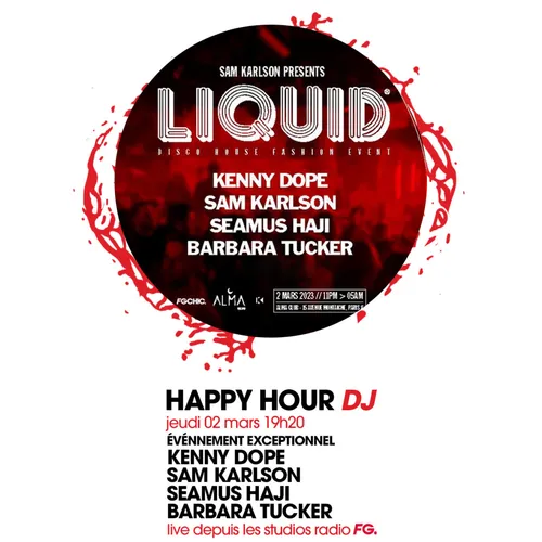 HAPPY HOUR DJ : SAM KARLSON & DJ Q