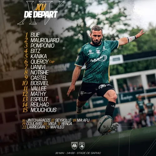 Sapiac Express : la compo pour la DER de la saison à Sapiac face à...
