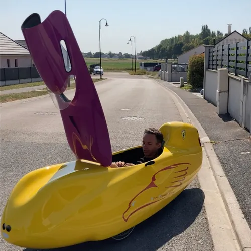 David Batschelet et son vélomobile #1