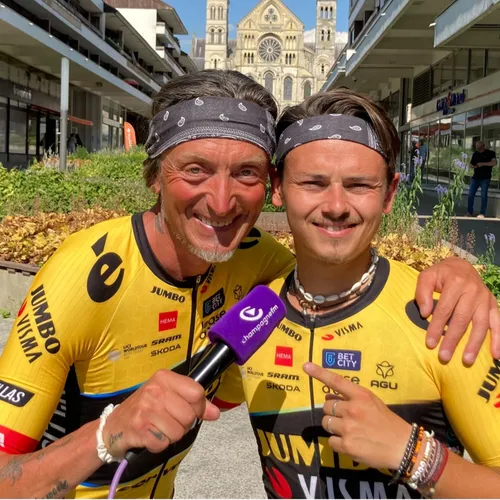 Fabrice et Briac de Pékin Express de passage à Reims