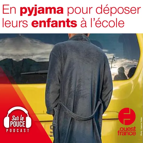 Jeudi 7 octobre 2021 - En pyjama pour déposer leurs enfants à l'école