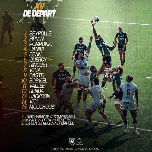 Sapiac Express : découvrez le XV de départ de l'USM pour la...