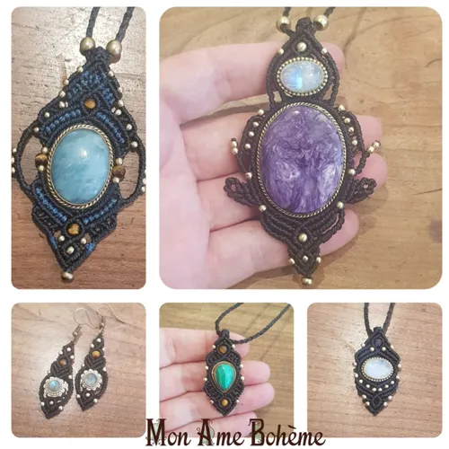 Mon âme Bohème : bijoux en pierres et macramé