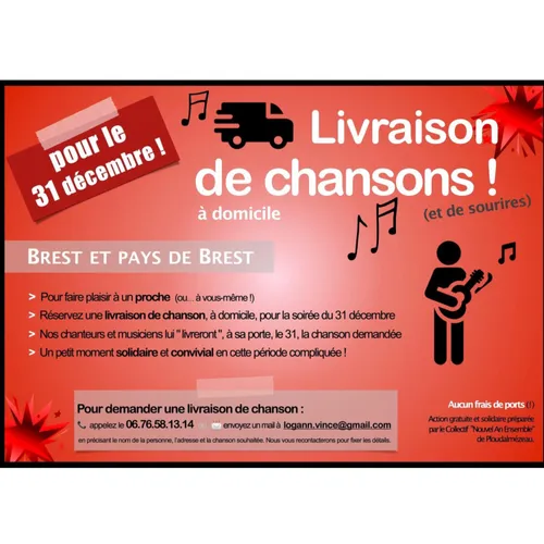 Faites-vous livrer une chanson à domicile pour le réveillon !