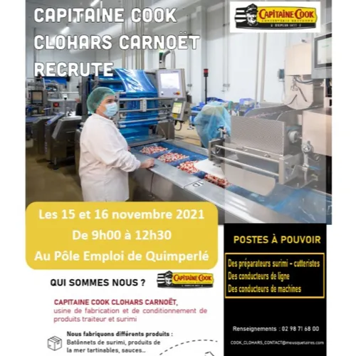 L'ENTREPRISE CAPITAINE COOK DE CLOHARS CARNOËT RECRUTE !