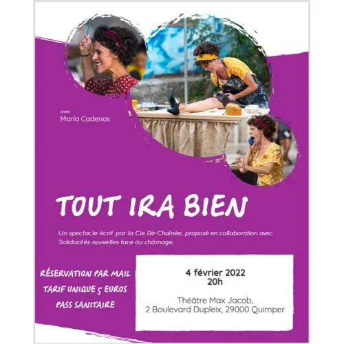 Théâtre et solidarité à Quimper le 4 février à 20H