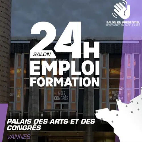 Vannes : 1er Salon 24h Emploi en présentiel.