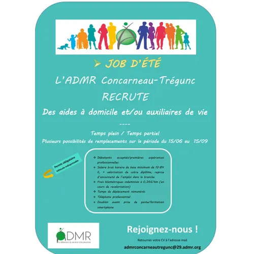 L'ADMR Concarneau-Trégunc recrute pour cet été