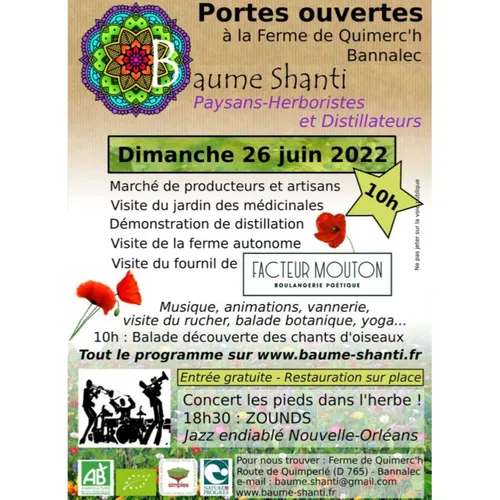 Marché de producteurs et découverte de la ferme de Baume Shanti le...