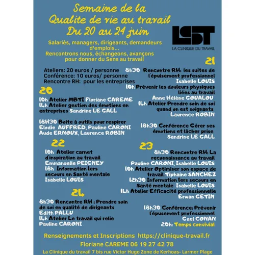 La Clinique du Travail de Larmor Plage participe à la semaine de la...
