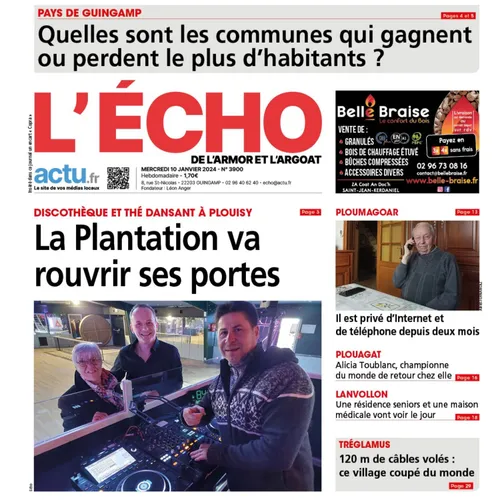 Cette semaine dans l'Echo de l'Armor et de l'Argoat.