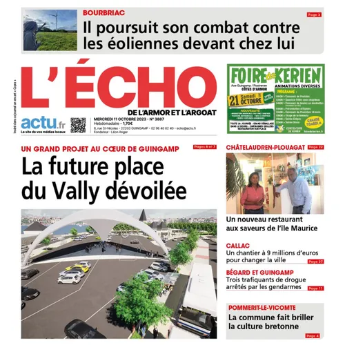 Cette semaine dans l'Echo de l' Armor et de l' Argoat.