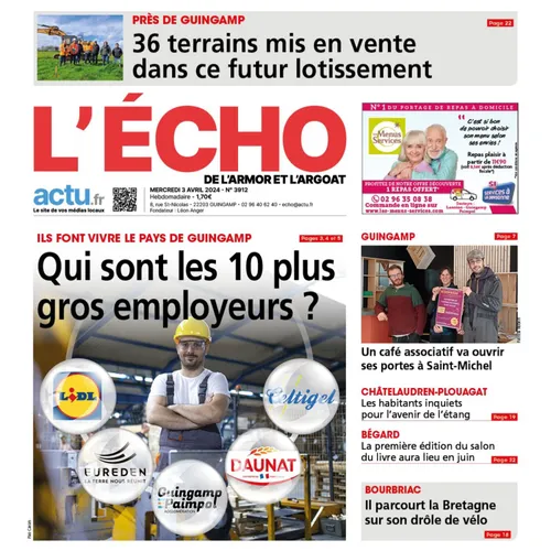 Cette semaine dans l'Echo de l'Armor et de l'Argoat.