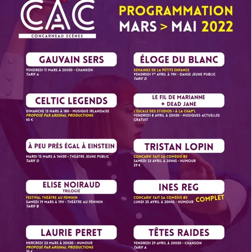Réouverture du CAC de Concarneau  le 11 mars