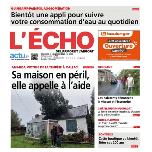 Cette semaine dans l'Echo de l'Armor et de l'Argoat.