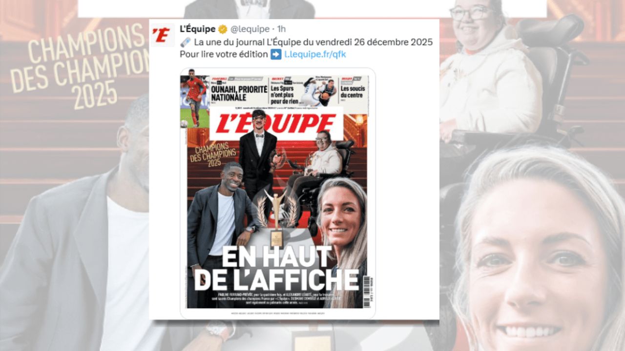 Le Breton Alexandre L&eacute;aut&eacute; sacr&eacute; champion des champions fran&ccedil;ais du journal L&rsquo;Equipe