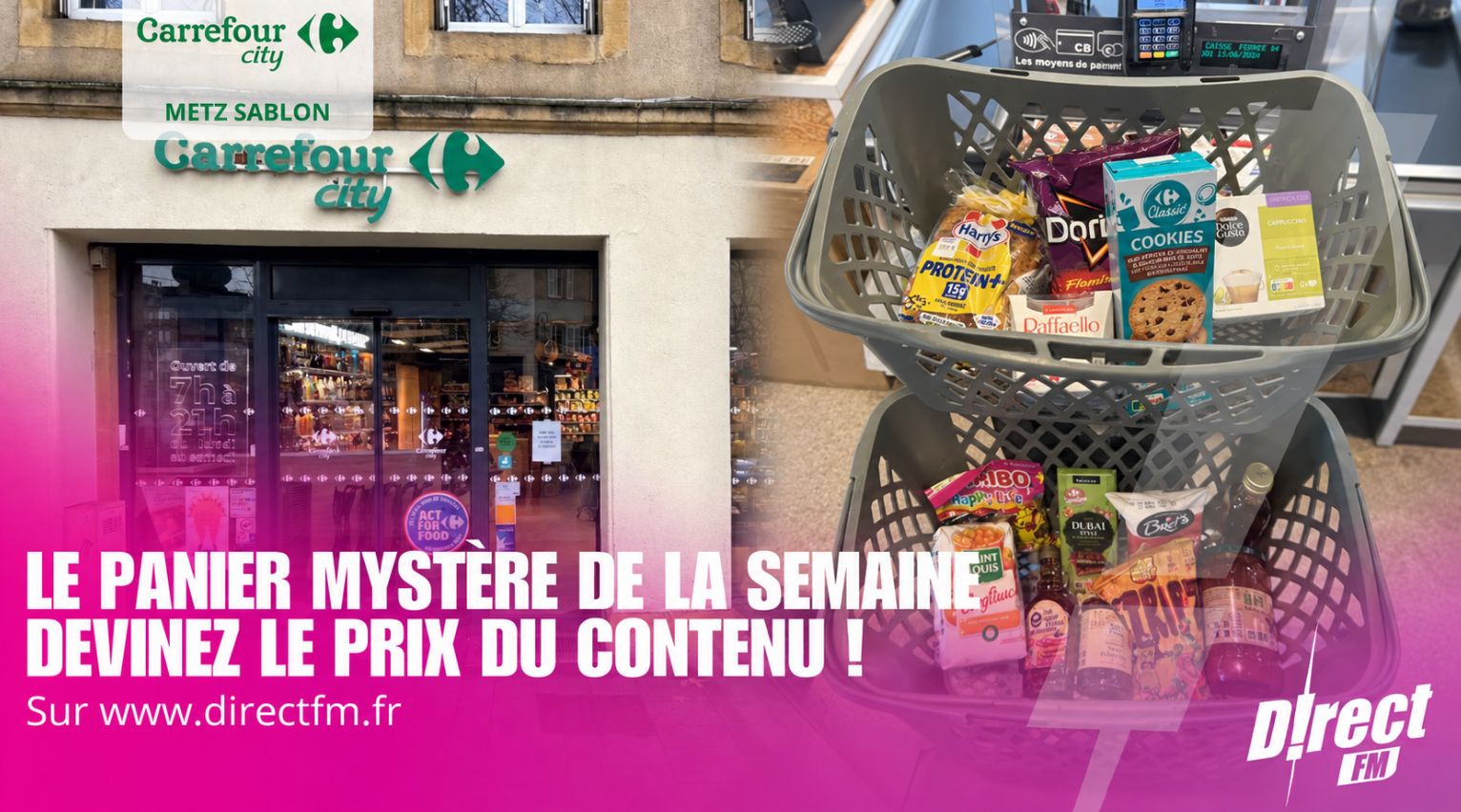 Gagnez 100€ chaque vendredi avec Le Panier Mystère Direct FM