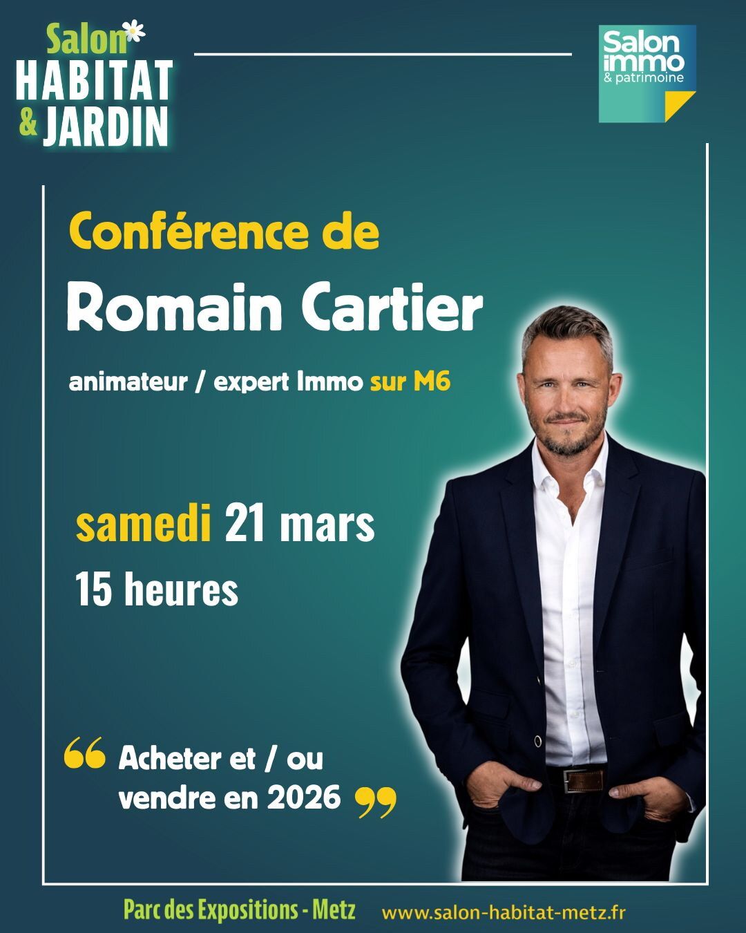 Romain Cartier, invité d’honneur du Salon Habitat et Jardin à Metz