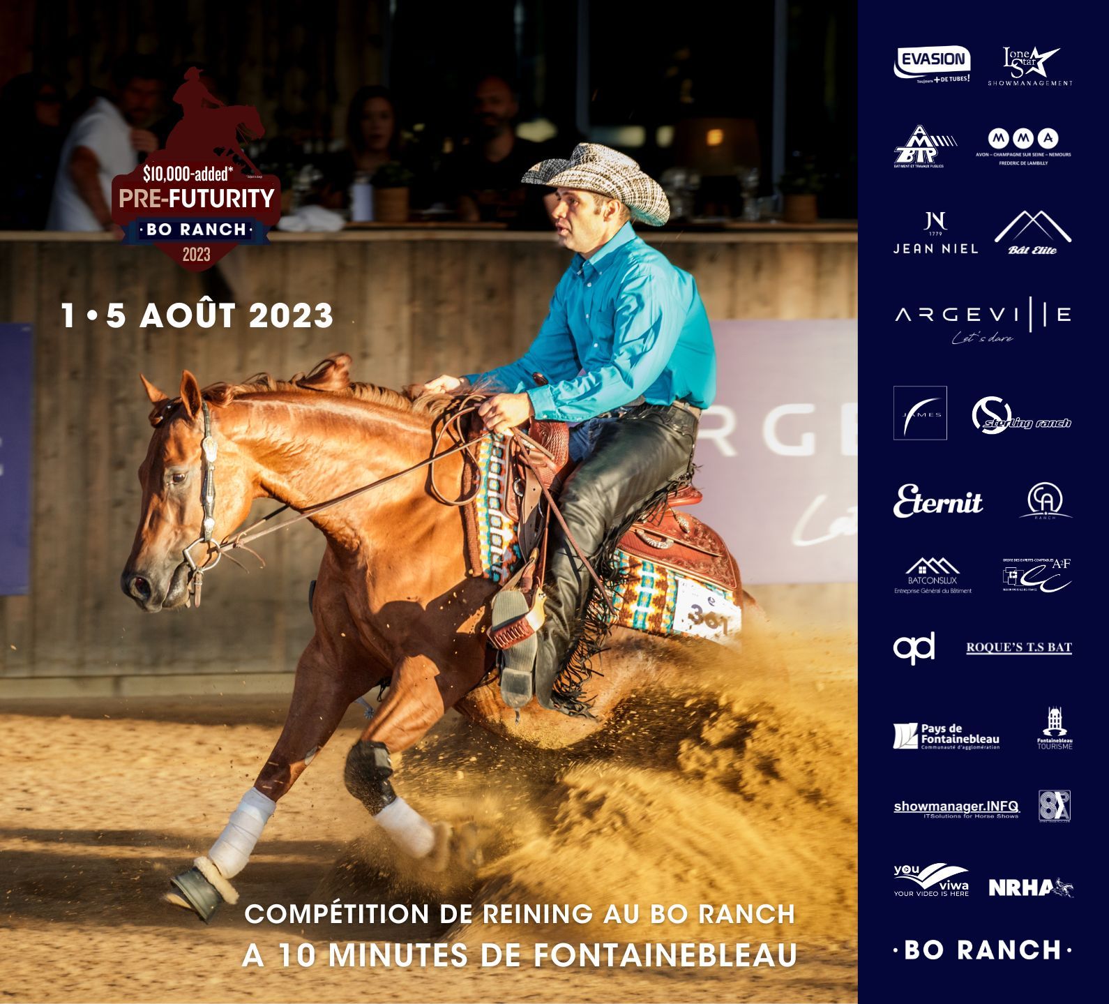 EVASION - COMPÉTITION INTERNATIONALE DE REINING AU BO RANCH