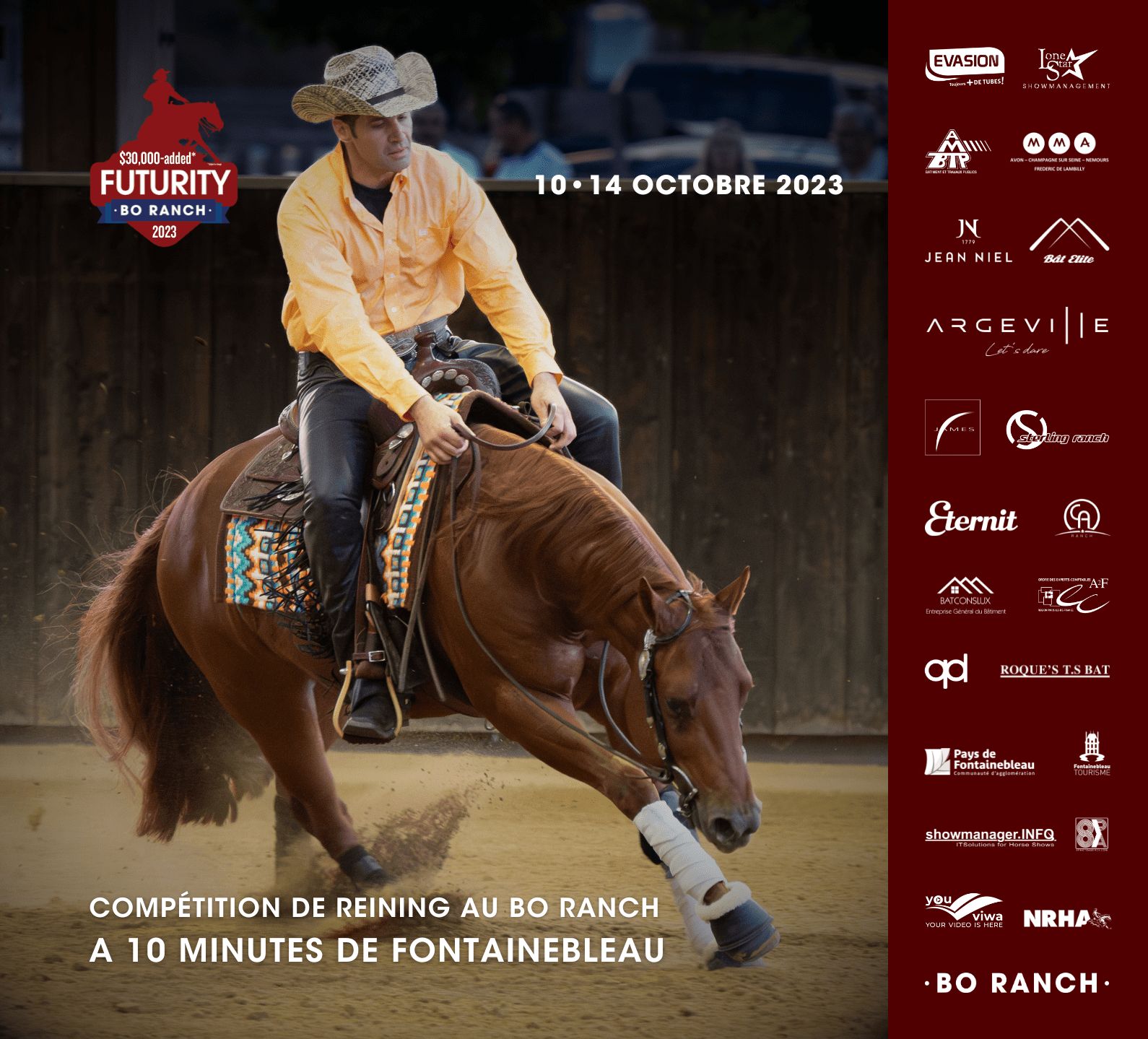 EVASION - COMPÉTITION INTERNATIONALE DE REINING AU BO RANCH