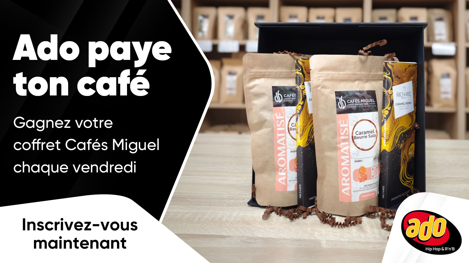 Ado paye ton café : gagnez votre coffret Cafés Miguel chaque vendredi