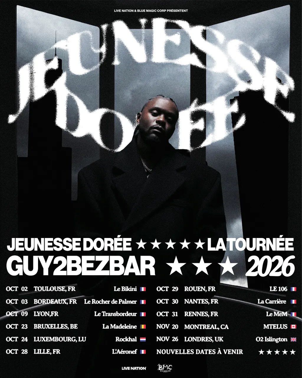 Guy2Bezbar lance la tournée Jeunesse Dorée et passera à Bordeaux
