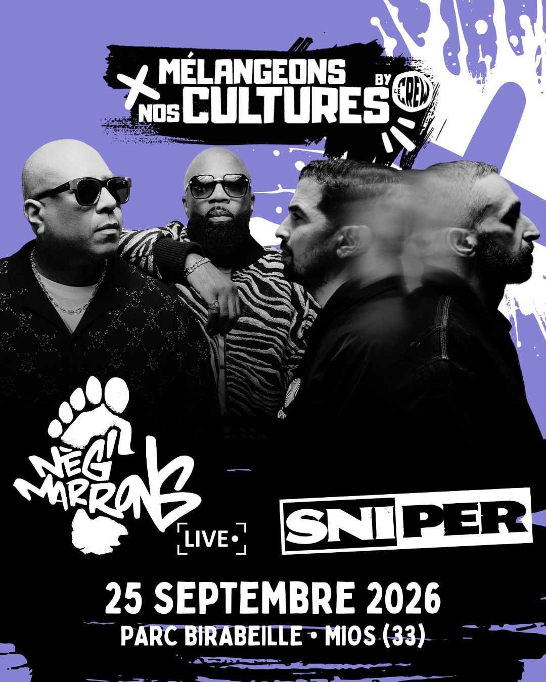 Festival Mélangeons nos Cultures : Sniper & Neg'Marrons à Parc Birabeille, 2 allée de la plage, Mios