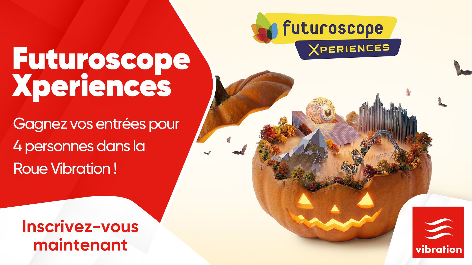 Futuroscope Xperiences : gagnez vos entrées pour 4 personnes dans la Roue Vibration !