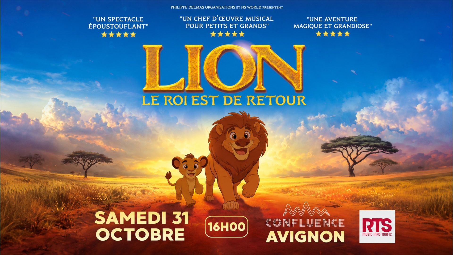 Gagnez des places pour Lion le roi est de retour à Avignon