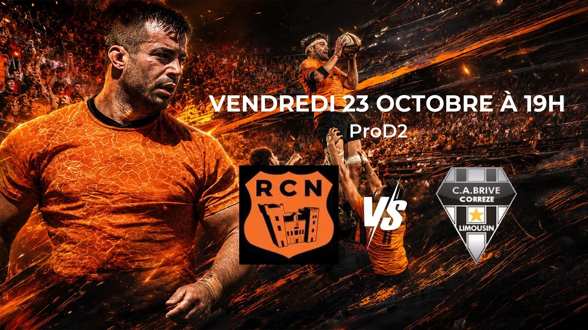 Gagnez vos places pour RCN - CA Brive à Narbonne