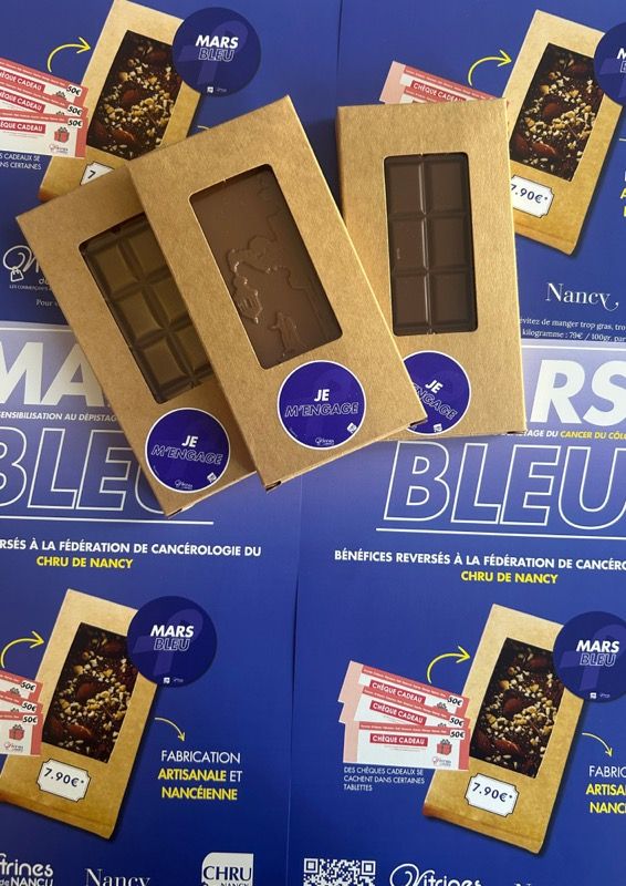 Mars Bleu : Les Vitrines de Nancy vendent 500 tablettes de chocolat ...