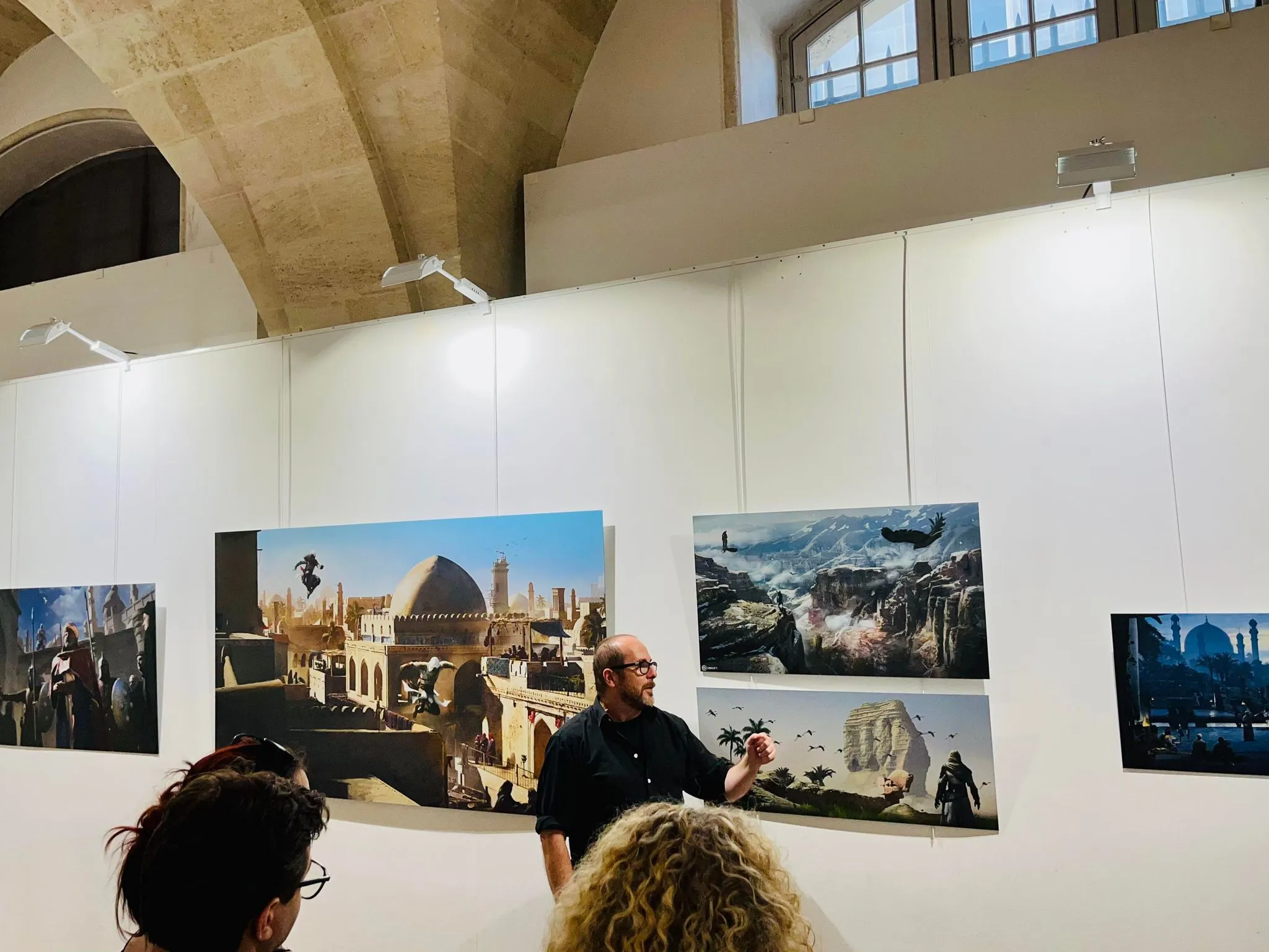 Jean-Luc Sala lors du vernissage de l'exposition. photo : J.M.C. 