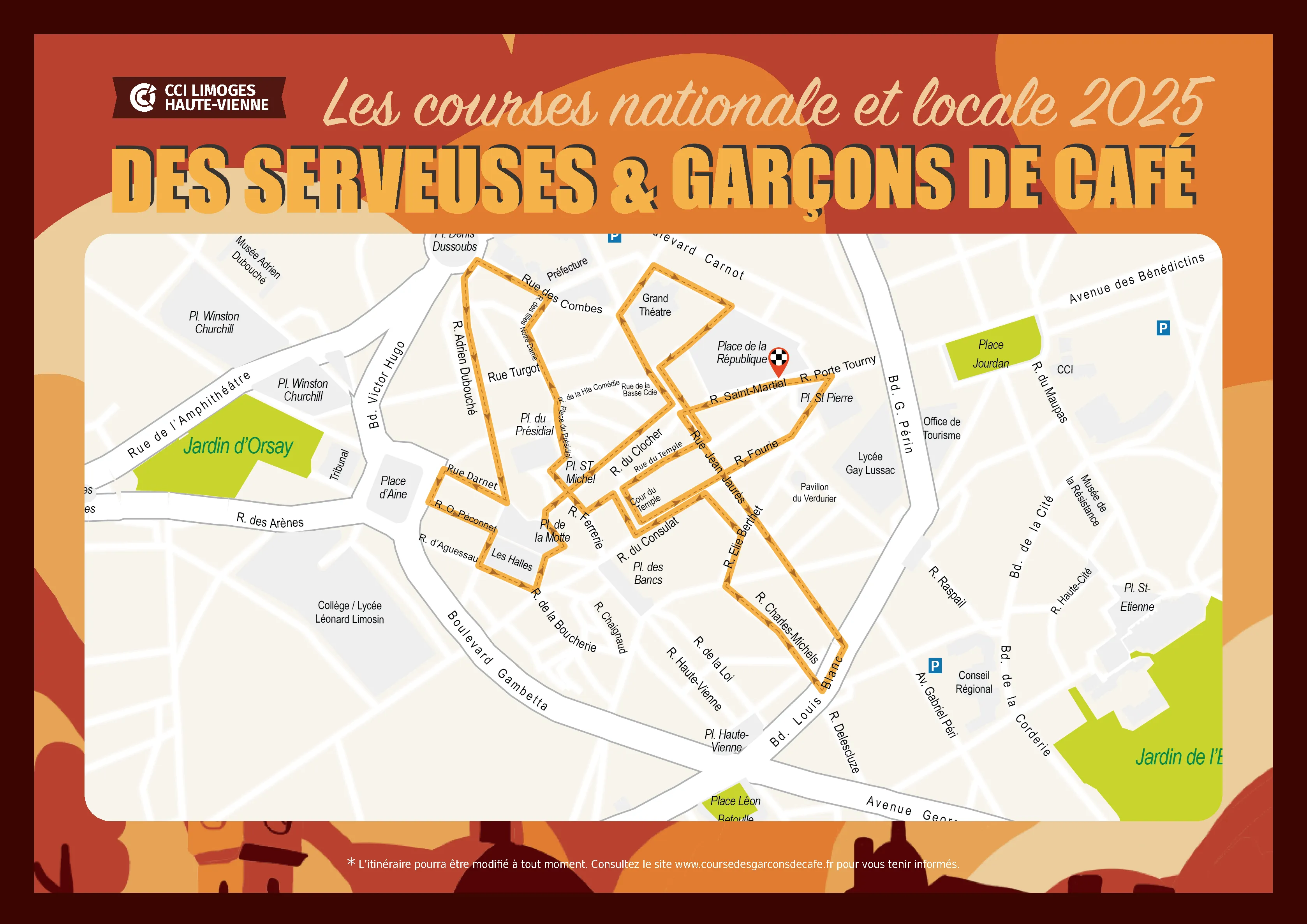 Parcours course des serveuses et garçons de café 2025