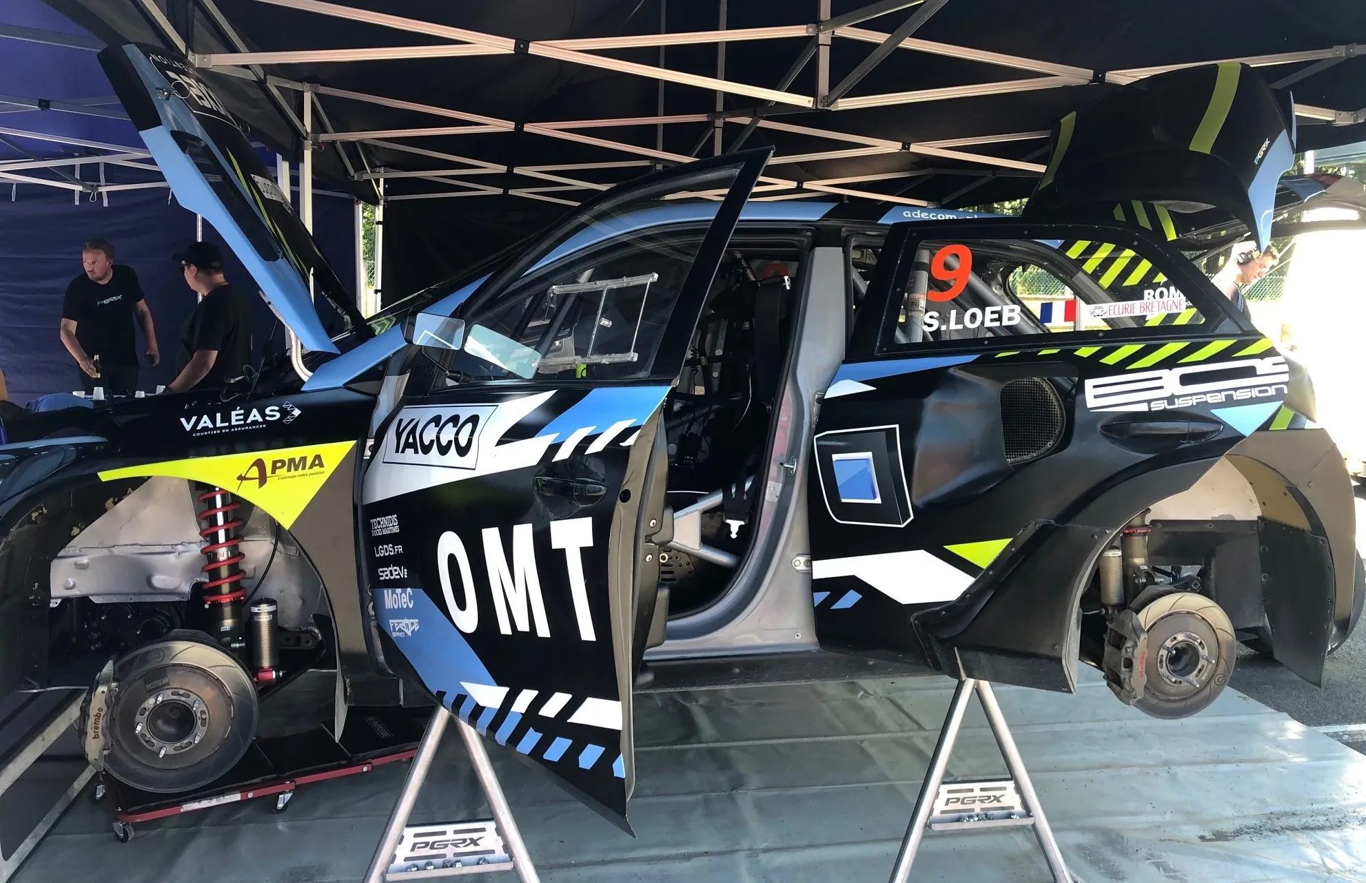 La voiture de S&eacute;bastien Loeb pour le 47&egrave;me Rallycross de Loh&eacute;ac