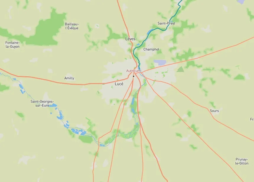 Voies romaines autour de Chartres (Autricum)