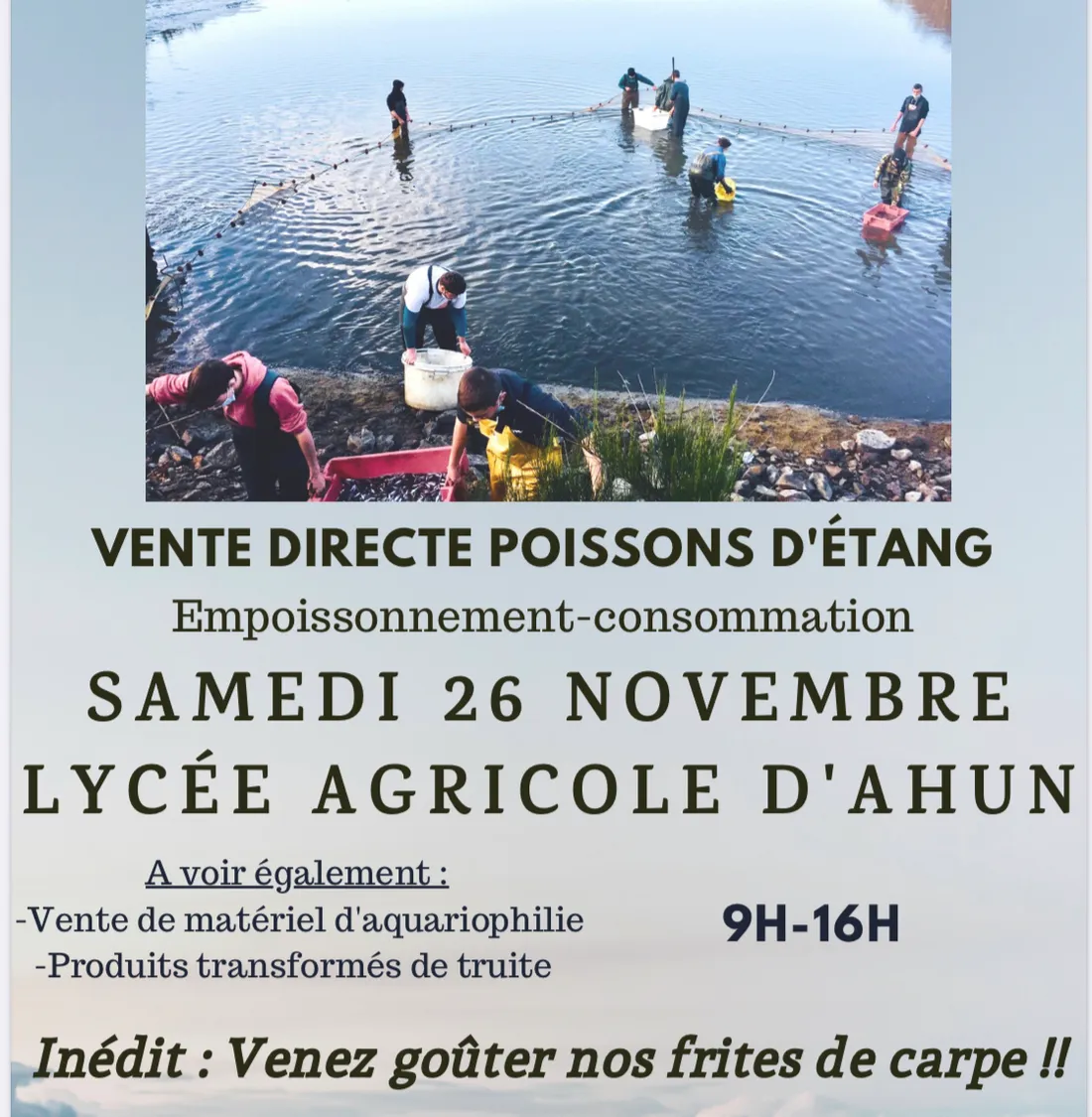Vente directe poissons d'étang