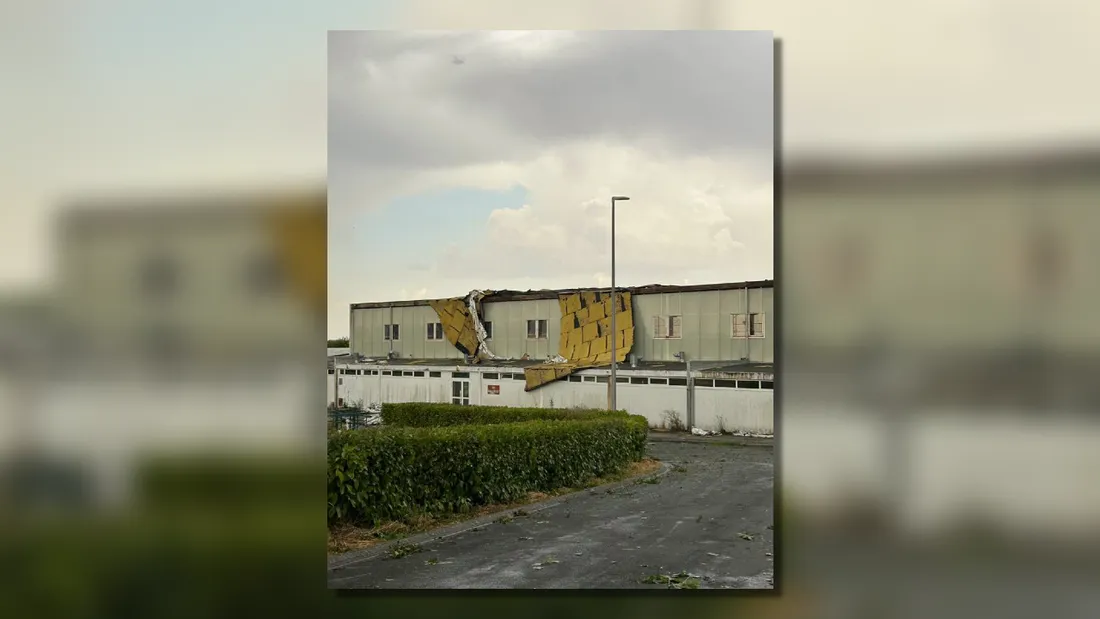 Toiture gymnase envolée