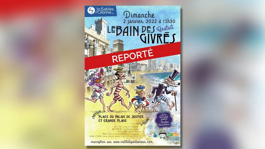 Plusieurs centaines de baigneurs étaient attendus sur la Grande Plage le dimanche 2 janvier.
