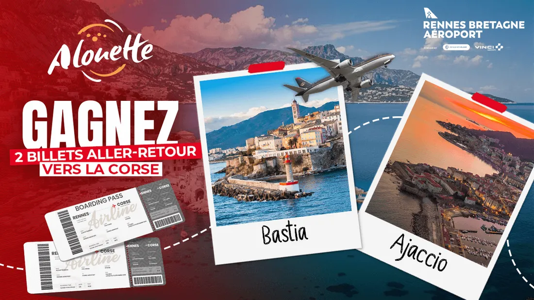 vol aller-retour Corse au départ de Rennes