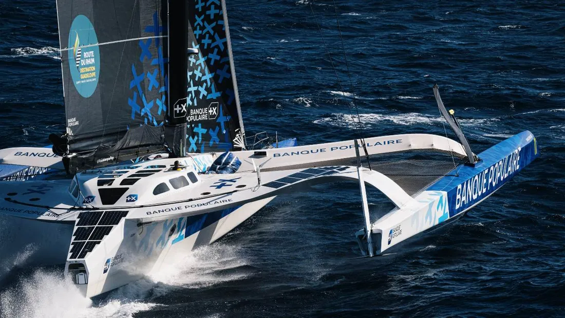 Avec son maxi trimaran Banque Populaire XI, Armel Le Cléac'h croit en sa victoire.