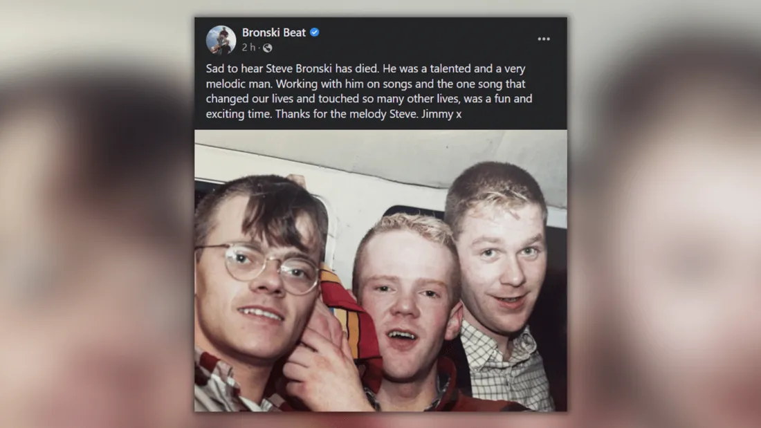 Mort Steve Bronski, cofondateur du groupe phare des années 80 Bronski Beat 