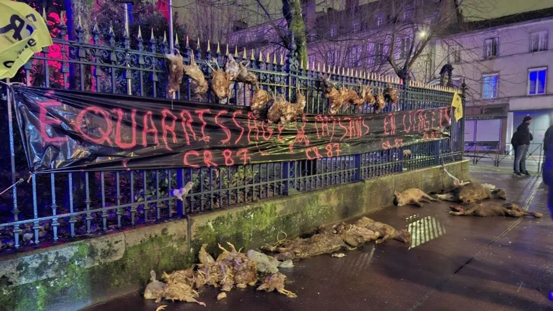 Action de la CR 87 devant la préfecture de la Haute-Vienne