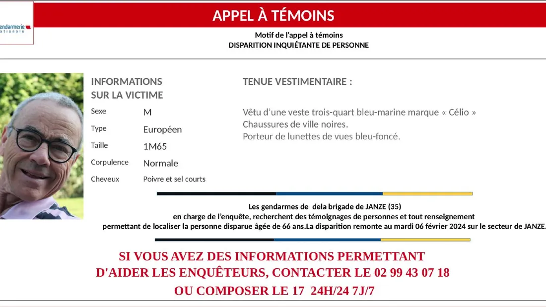 Disparition inquiétante