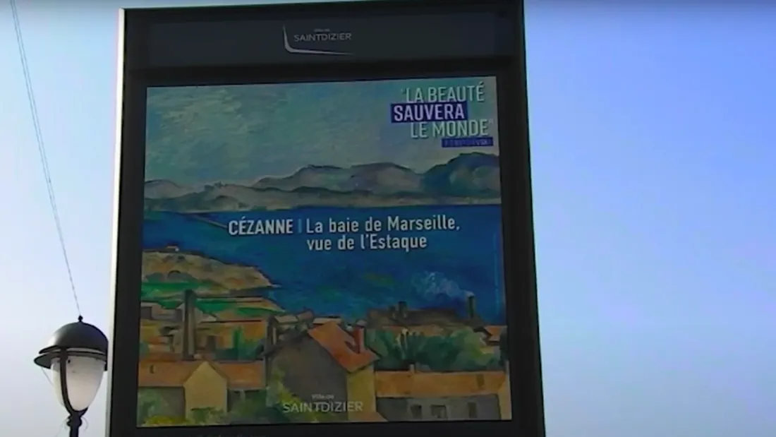 Panneau publicitaire, oeuvre d'art